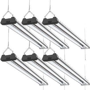 6 Pack 4 ft Linkable Integrated LED Shop Light I10416