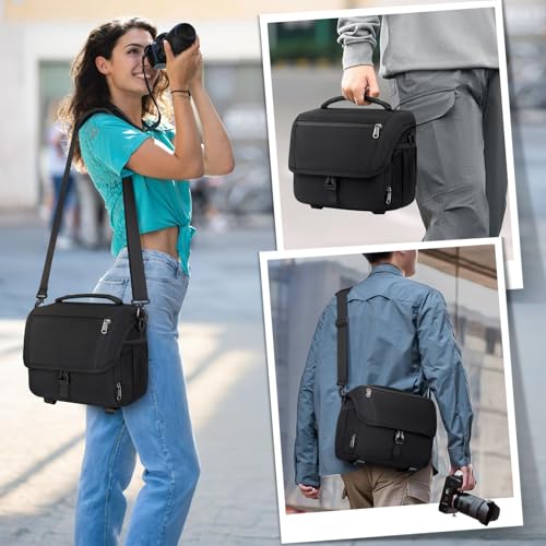 Black Waterproof Camera Sling Bag with Tripod Holder O145309