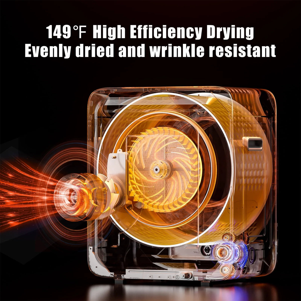 850W 1.6 Cu.ft. Electric Portable Dryer T6108