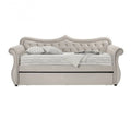 Beige Wood Daybed with Trundle I5909