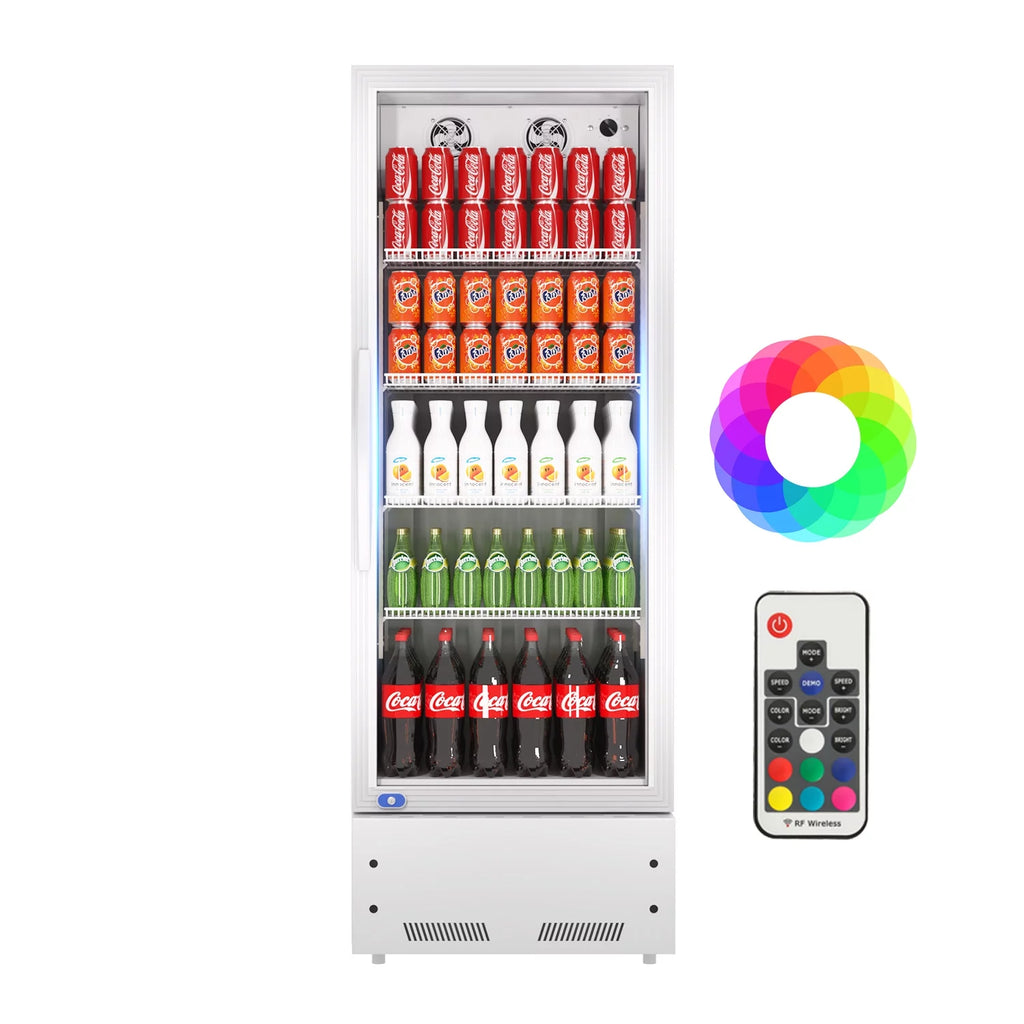 11 Cu.Ft Commercial Beverage Refrigerator with Lock and Wheels F8618