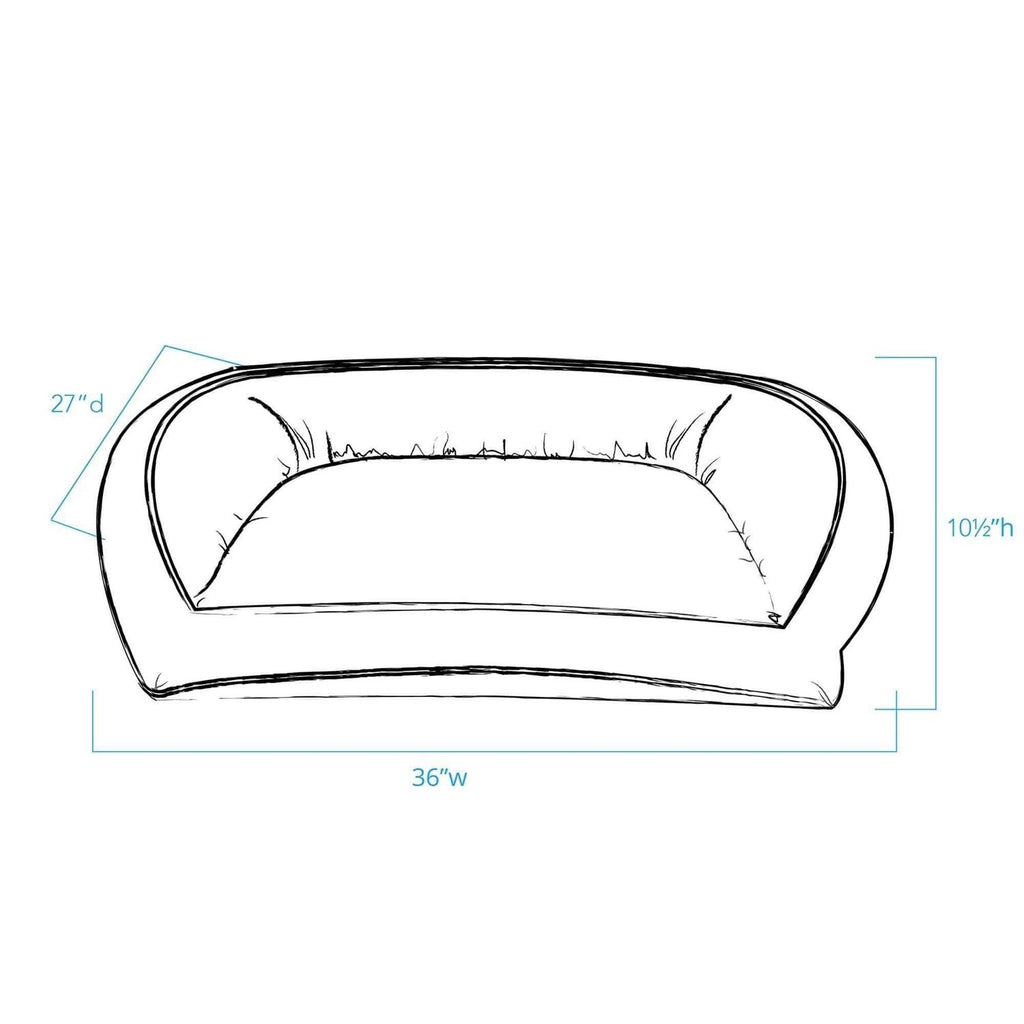 Quilted Microfiber Bolster Pet Bed D652