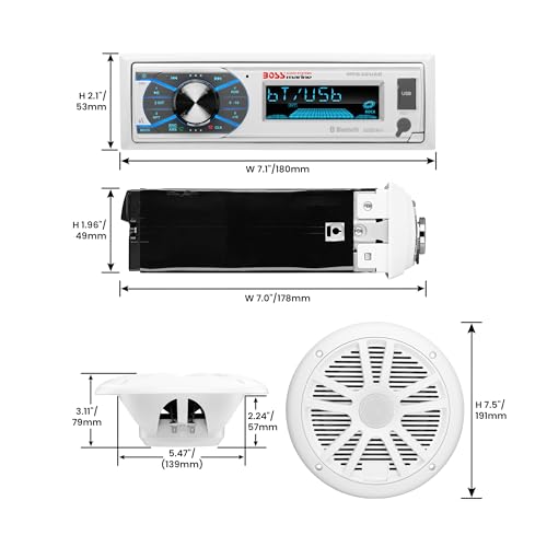 Bluetooth Car Stereo Receiver with USB Port and Detachable Front Panel K624748