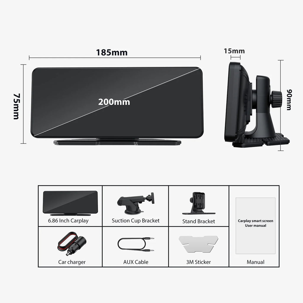 6.86 inch Touch Screen Car Stereo with Backup Camera K507