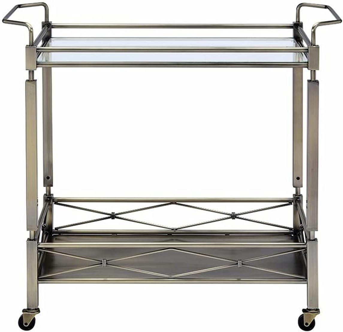 Antique Gold Clear Glass Cart U84085