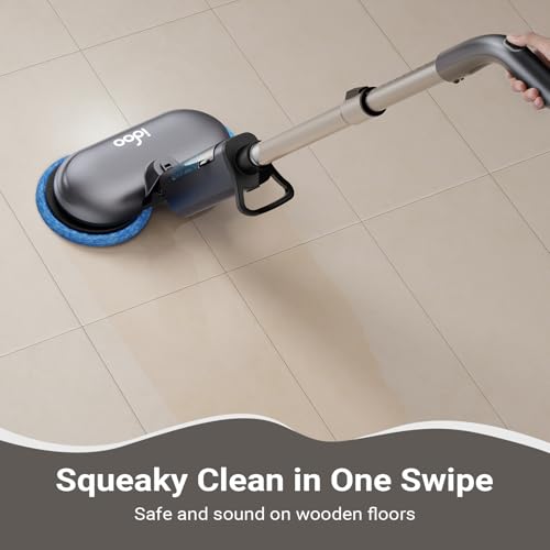 Electric Spin Mop with LED Headlight, Gray H95804