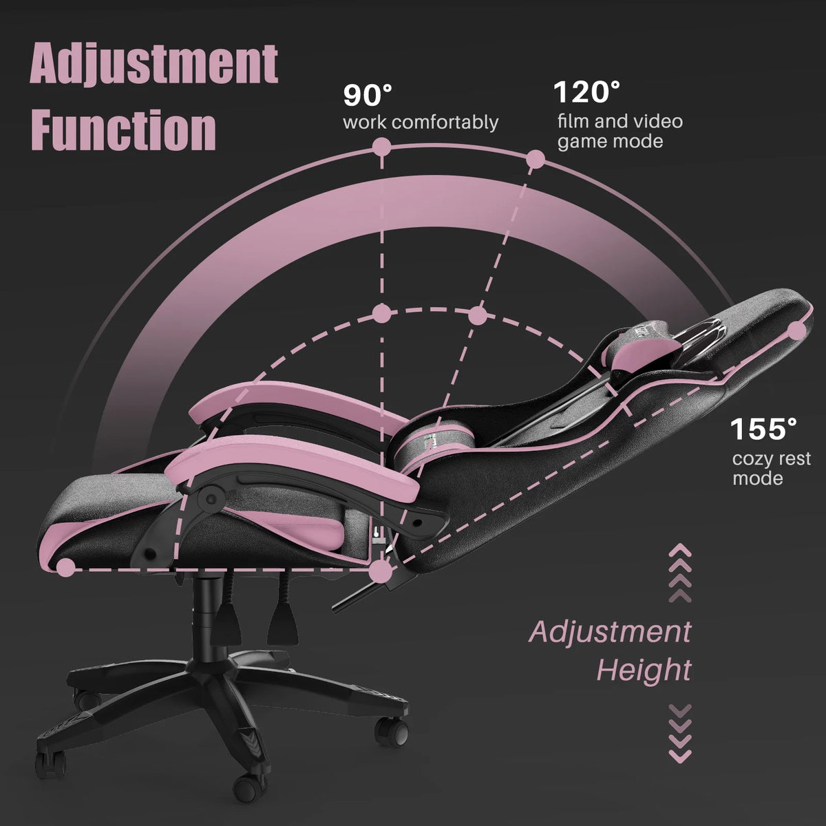 Red Adjustable Gaming Chair K8398