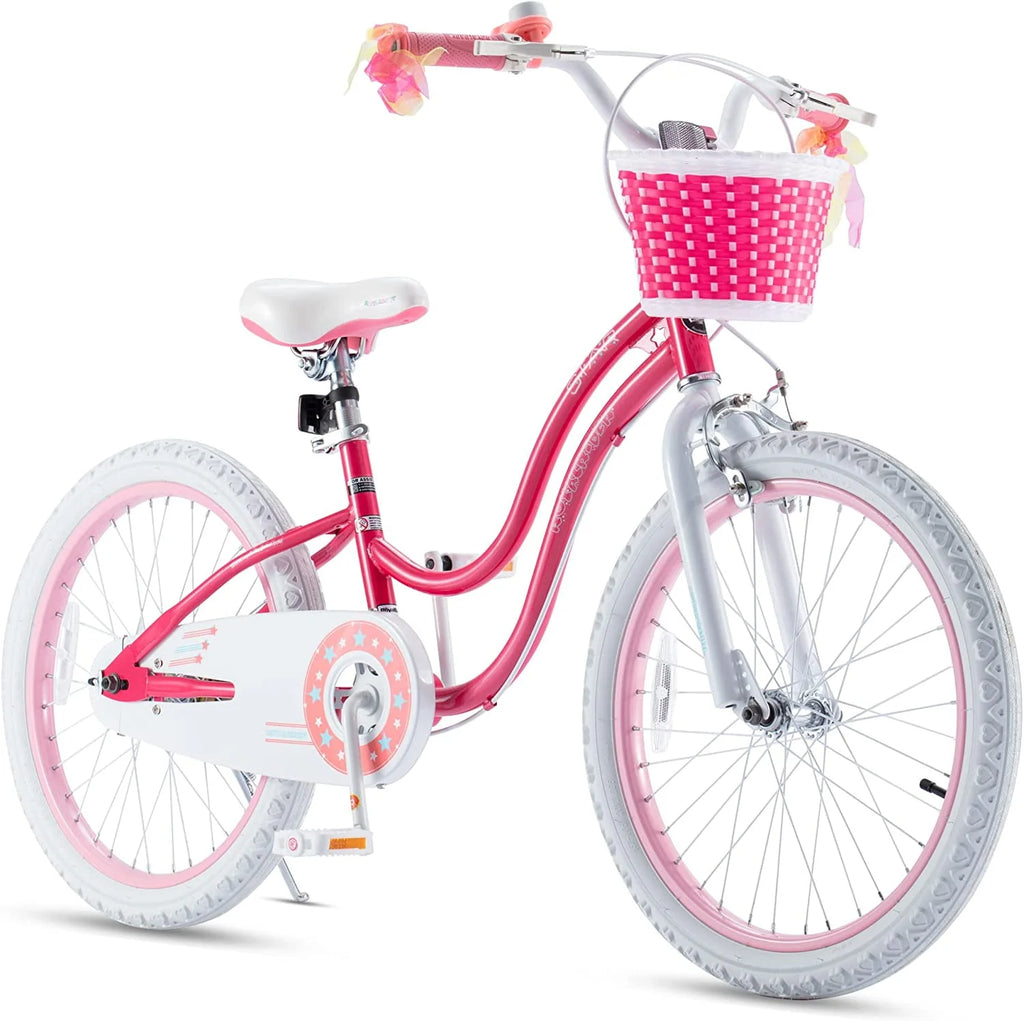 20 Inch Kids Bike with Kickstand Basket Pink C18434