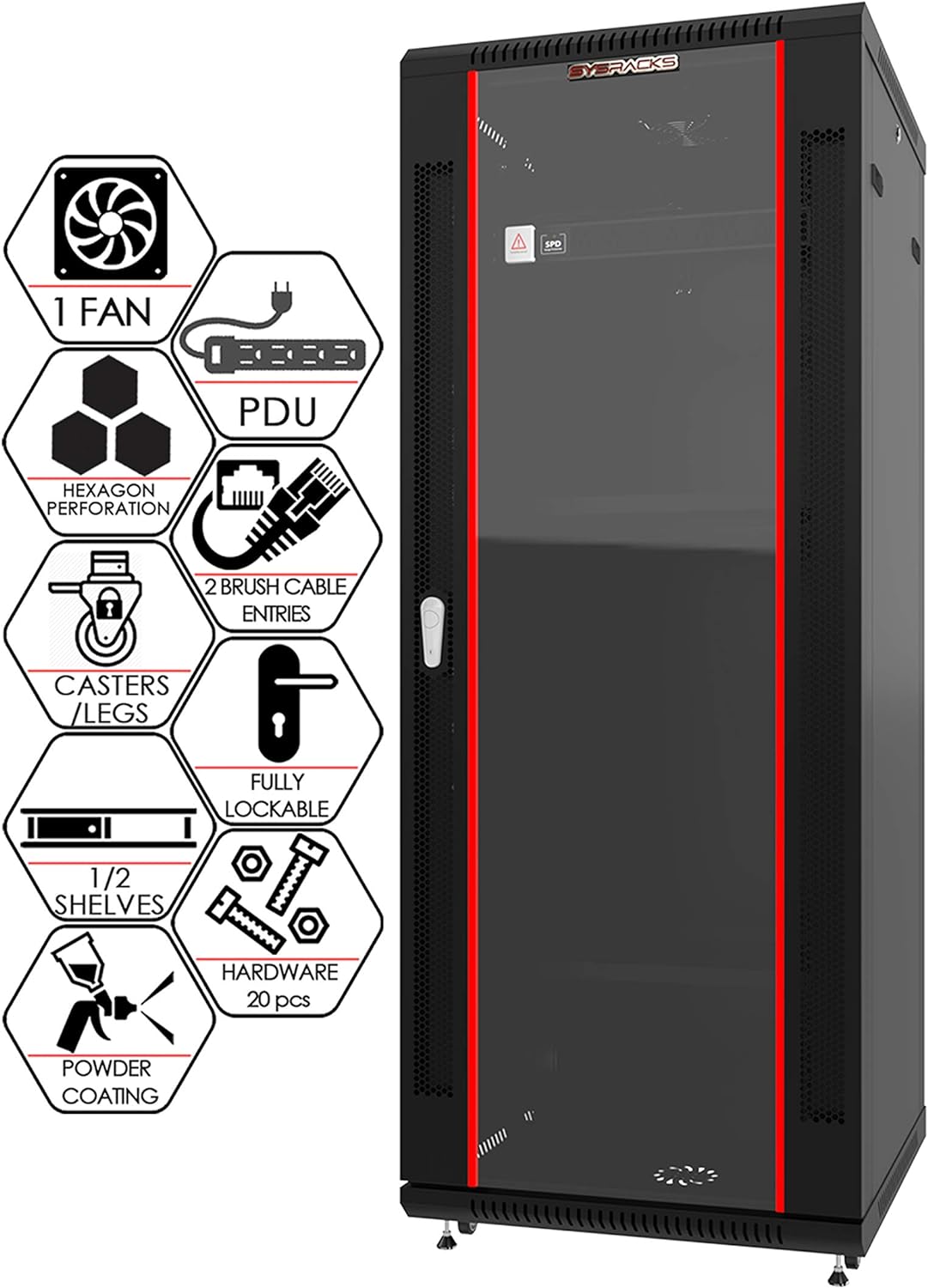 18U Locking Wall Mount Server Rack I37832