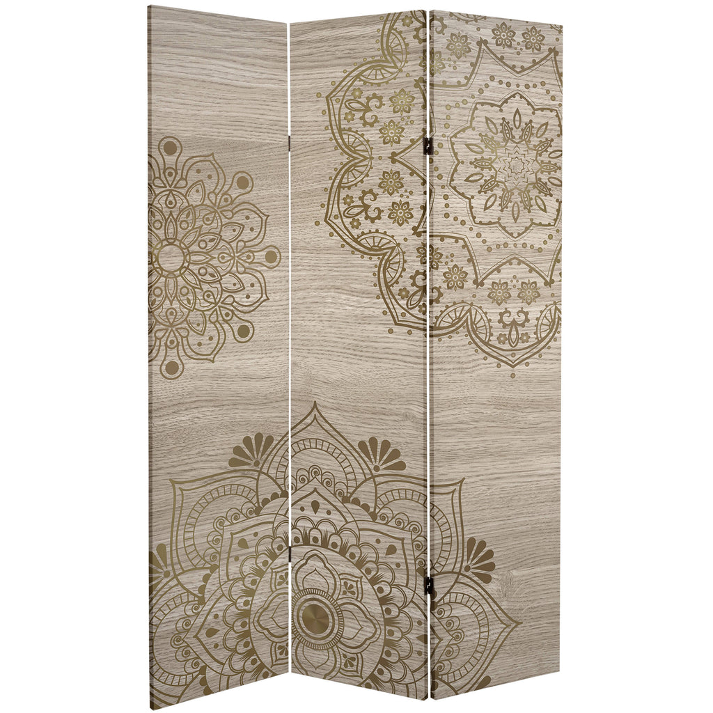 6 ft. Tall Double Sided Mandala Canvas Room Divider X3816