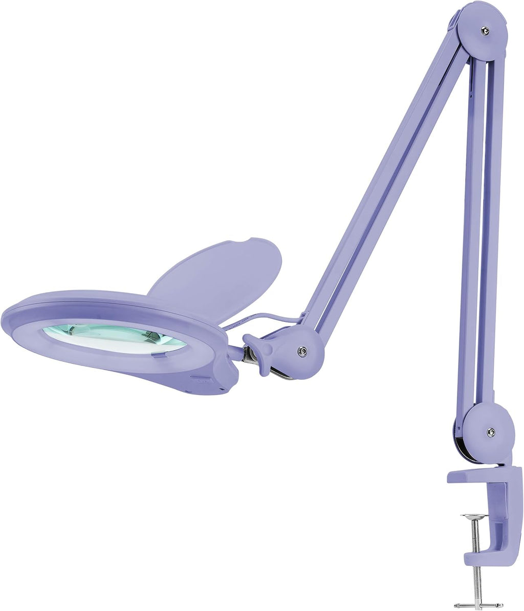 1,200 Lumens Super LED Magnifying Lamp with Clamp, 5 Diopter, Dimmable, 5 Inches Lens, White C798