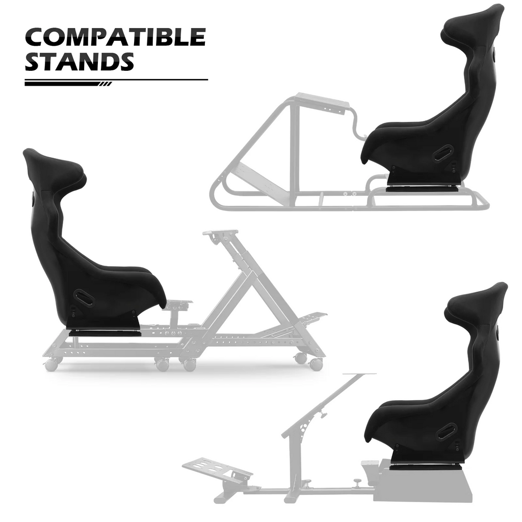 Black Racing Bucket Seat with Adjustable Slide L105942