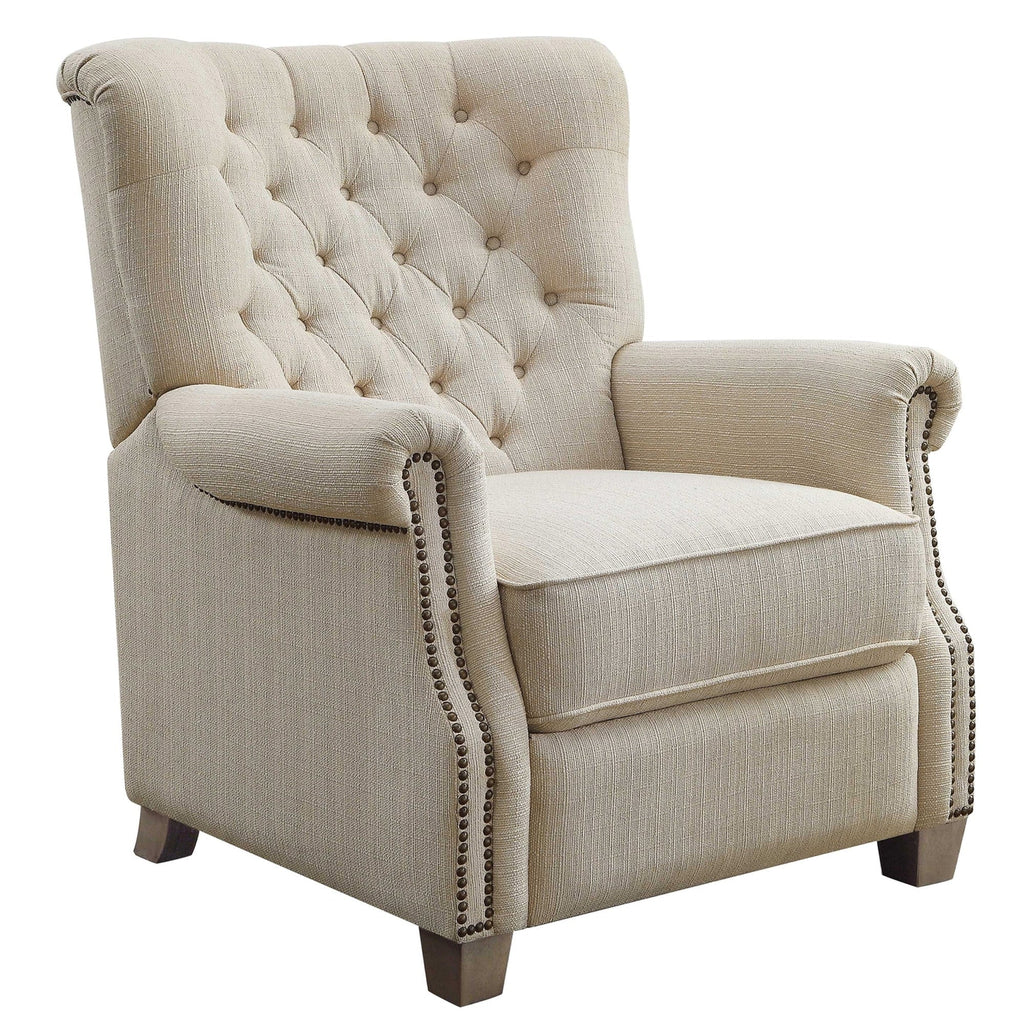 Gray Fabric Upholstery Push Back Recliner X225008