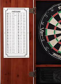 Solid Wood Cabinet & Sisal/Bristle Dartboard Set Q866031