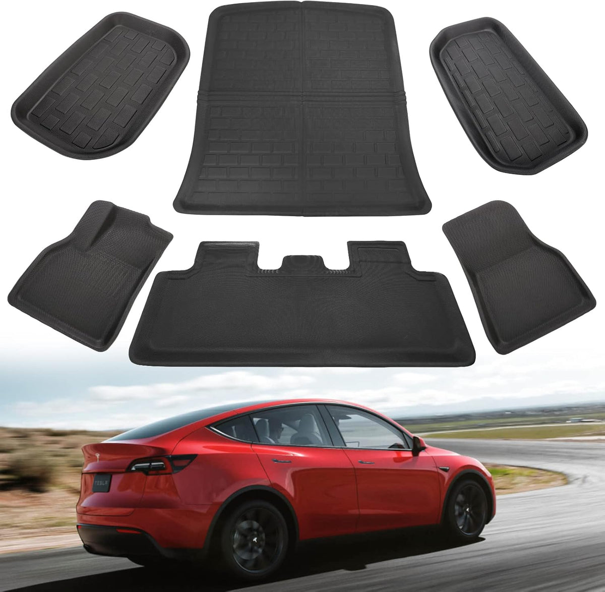 Model Y All Weather 3D TPR Floor Mats D22586