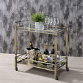 Antique Gold Clear Glass Cart U84085