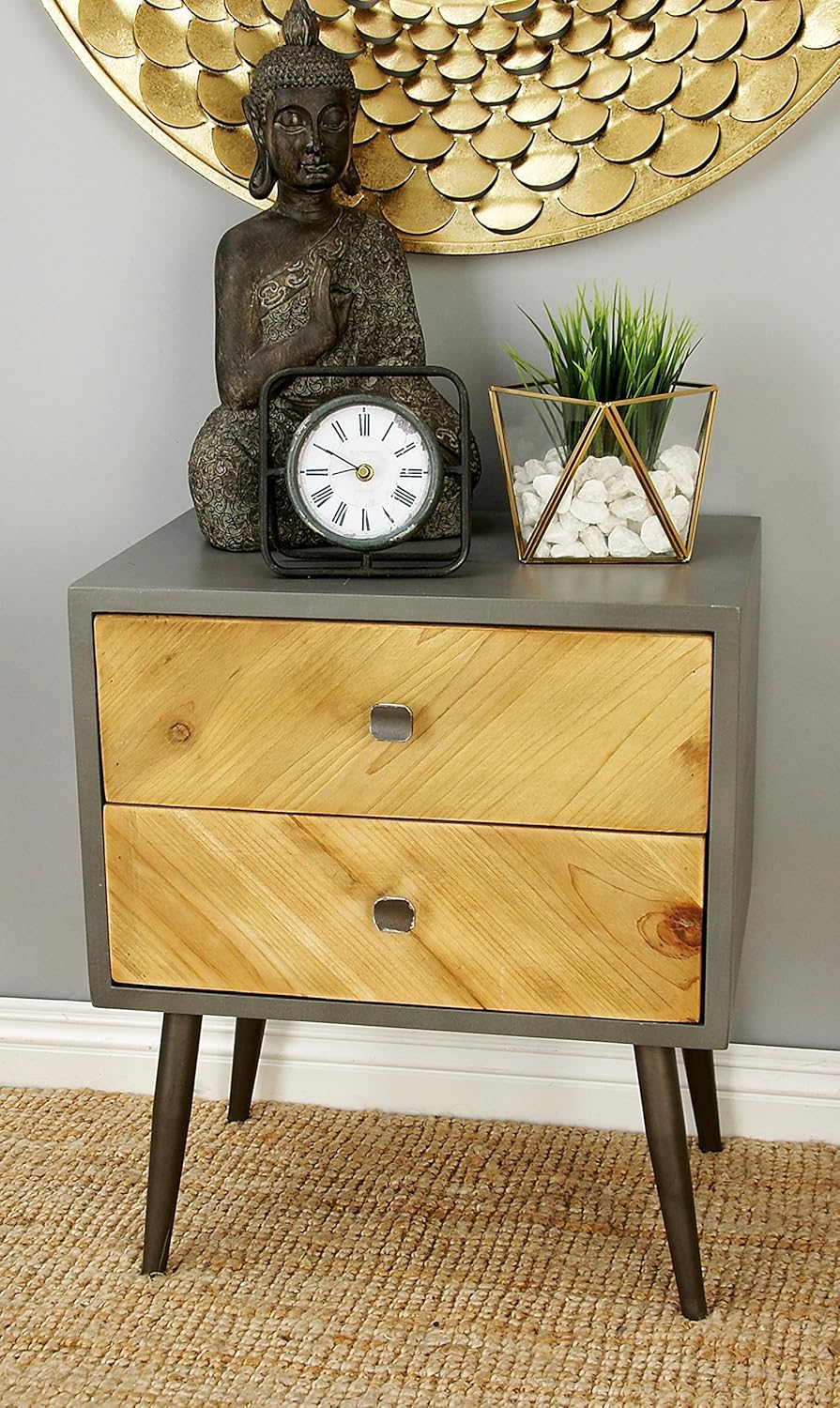 Antique Colonial Wood Small Cabinet P640997