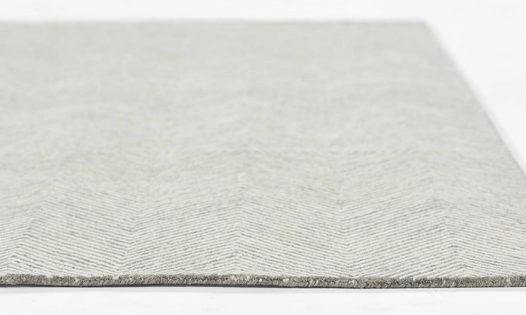 Hand Tufted Wool Zig Zag Grey Area Rug 3'6" X 5'6" H93949