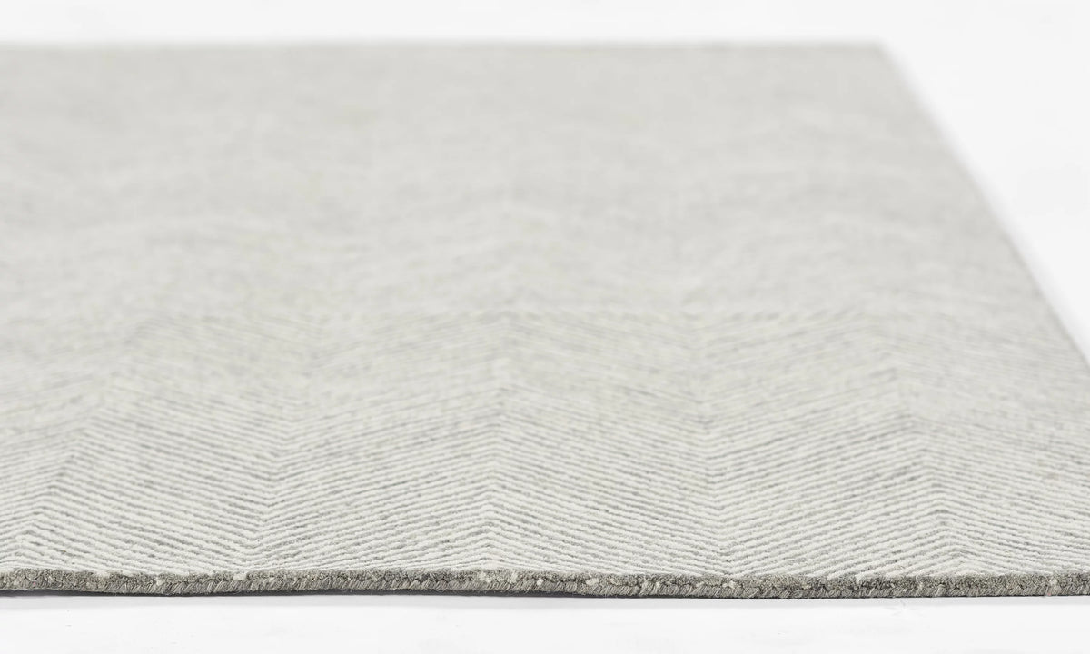 Hand Tufted Wool Zig Zag Grey Area Rug 3'6" X 5'6" H93949