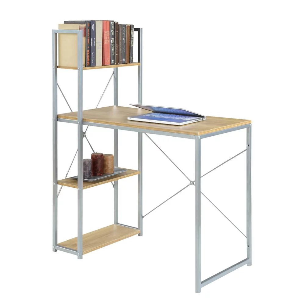 Light Oak Desk with Shelves Q946111