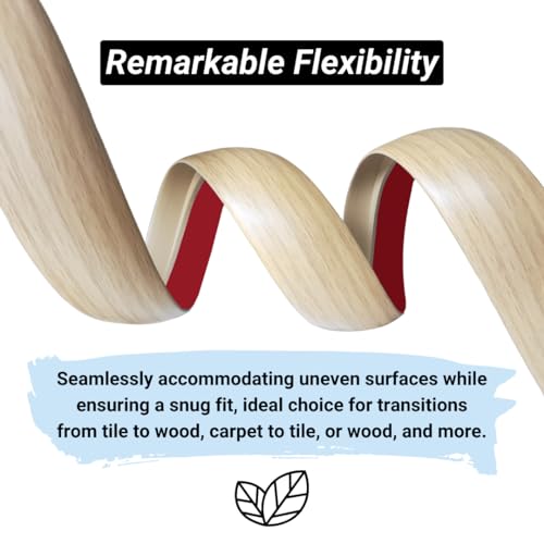 Self Adhesive Floor Transition Strip Edge Trim 120 inches Light Brown Coffee U4690