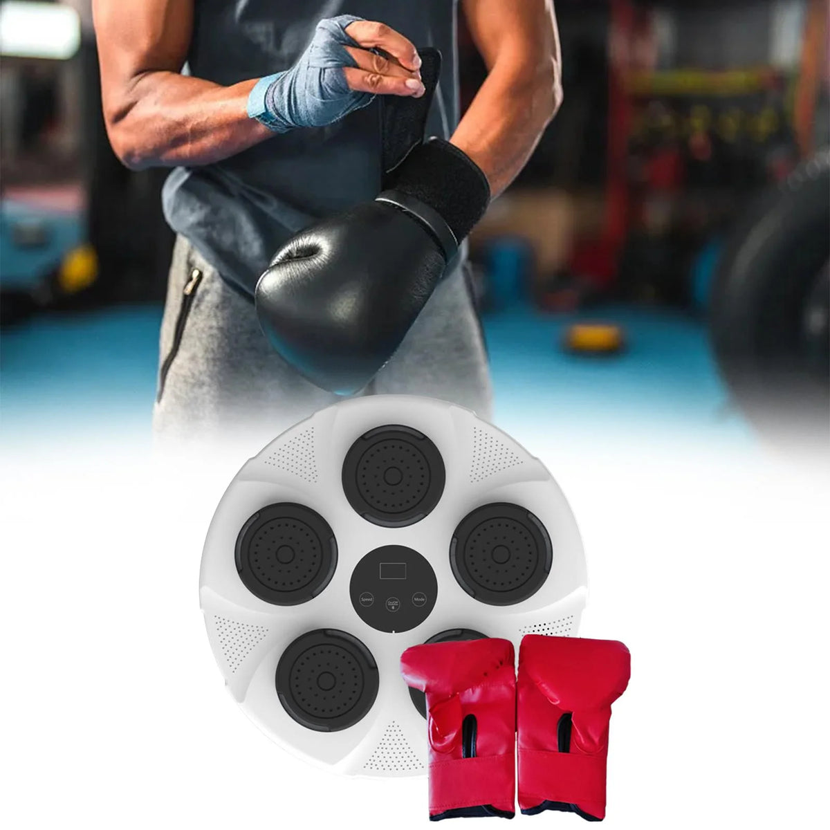 Music Boxing Machine Wall Target RGB Light Boxing Trainer White Q507