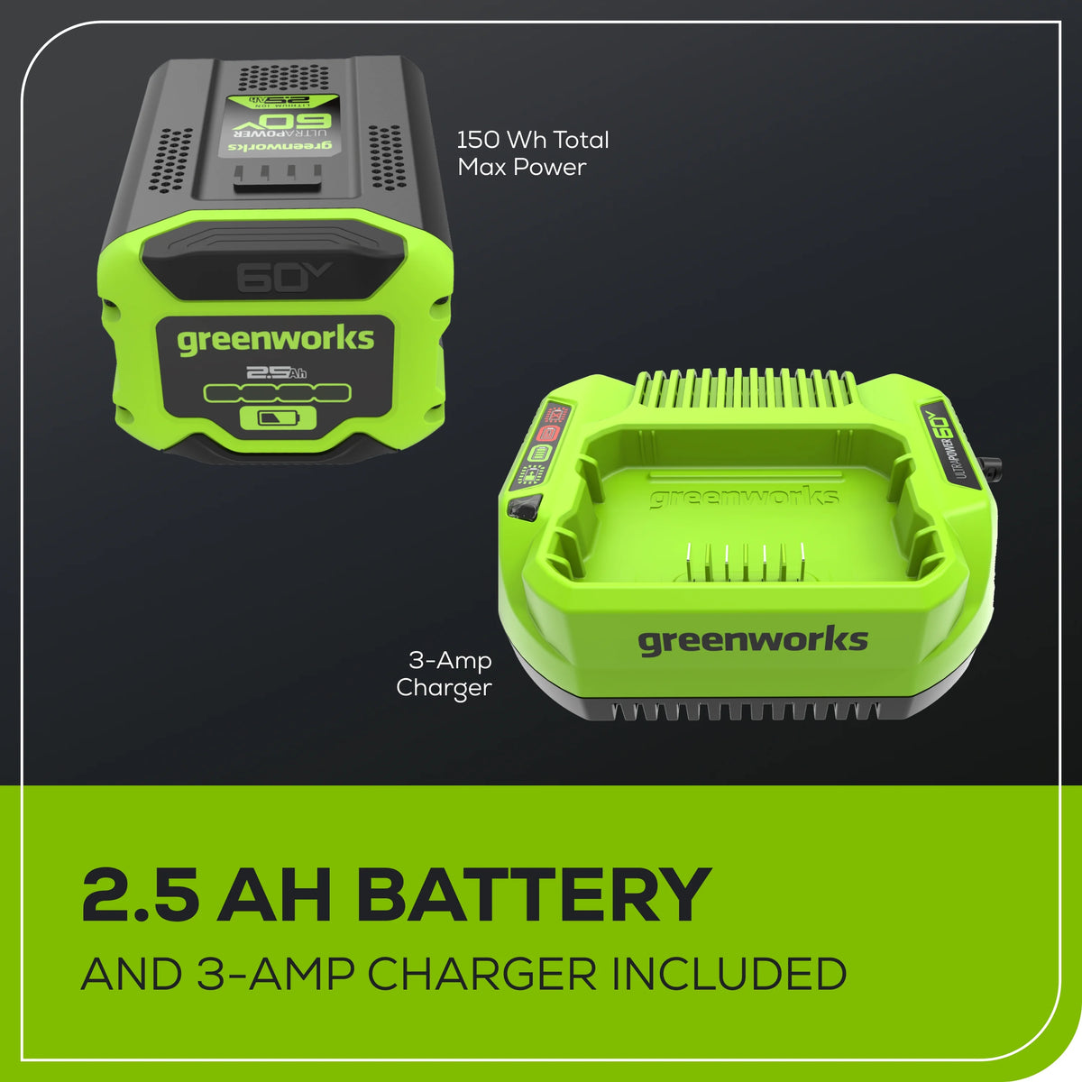 60V Brushless Chainsaw with 2.5 Ah Battery & Charger B996029