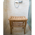 Bamboo Shower Bench with Storage Shelf W953002
