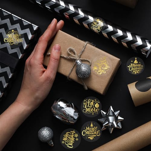1000Pcs Clear Christmas Stickers Roll C395581