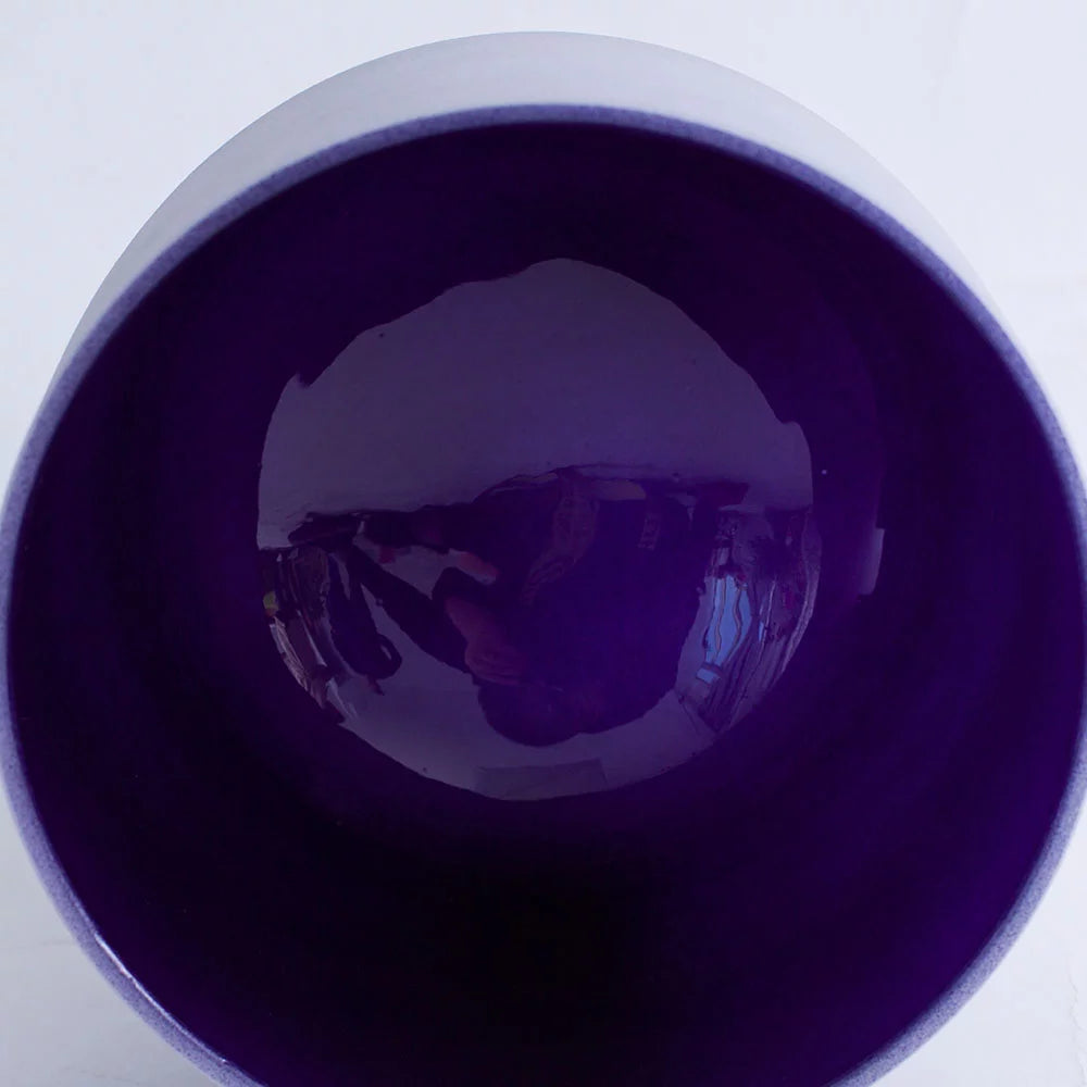 Indigo Quartz Frosted Crystal Singing Bowl 8 inch P113