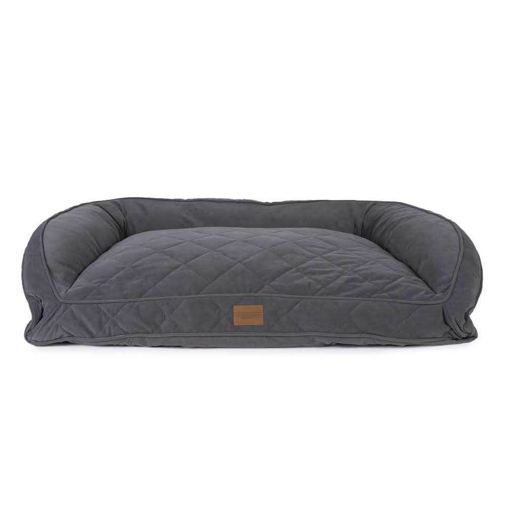 Quilted Microfiber Bolster Pet Bed D652