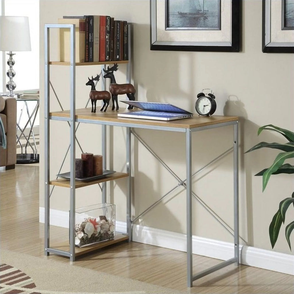 Light Oak Desk with Shelves Q946111