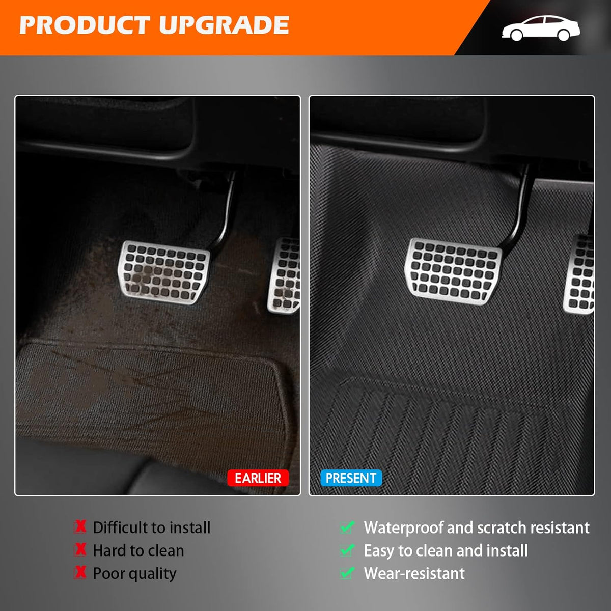 Model Y All Weather 3D TPR Floor Mats D22586