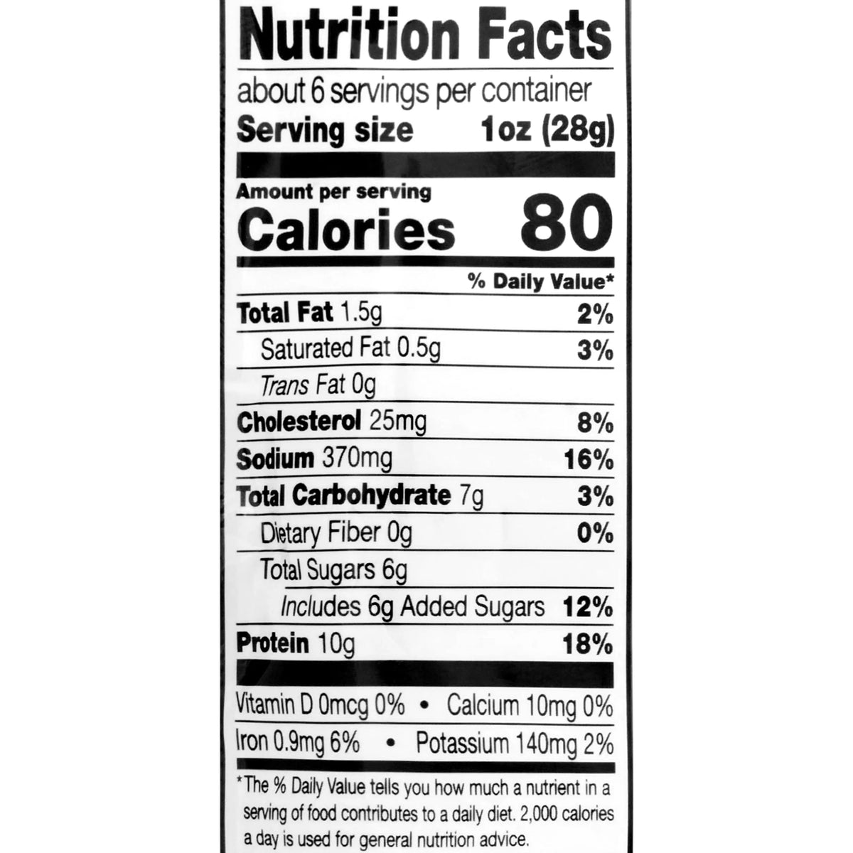 100% Beef Jalapeno Beef Jerky 5.85oz Resealable Bag R33906