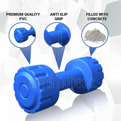 10 Kg PVC Home Gym Set with Curl and Dumbbell Rods F317