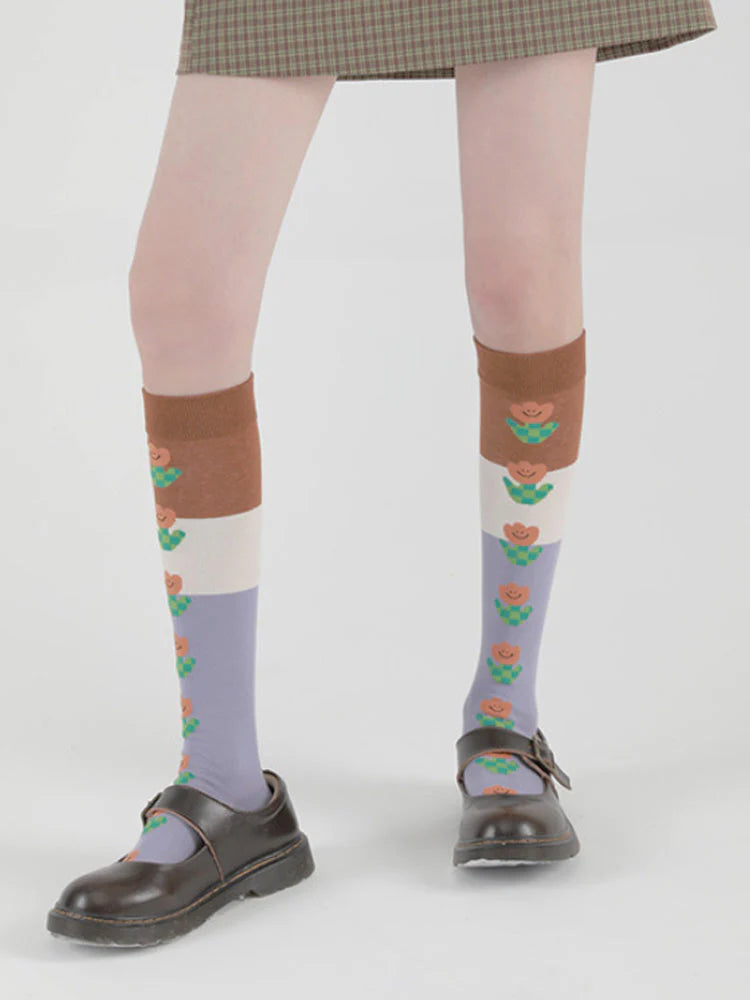 Print Knee-High Socks V729918