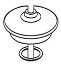 Brushed Nickel Diverter Spout Cap F53193