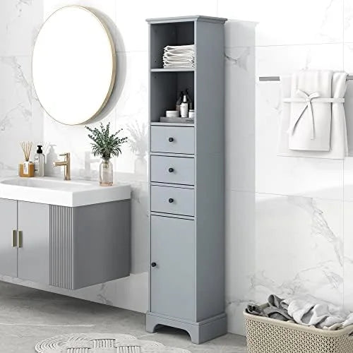 White 3 Drawer Bathroom Cabinet H9131
