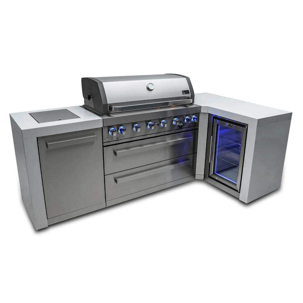 Island Grill with 90 Degree Corner and Fridge Cabinet T940