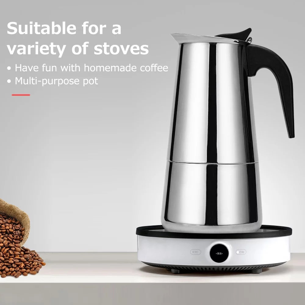 Stainless Steel Portable Espresso Coffee Maker Q40284