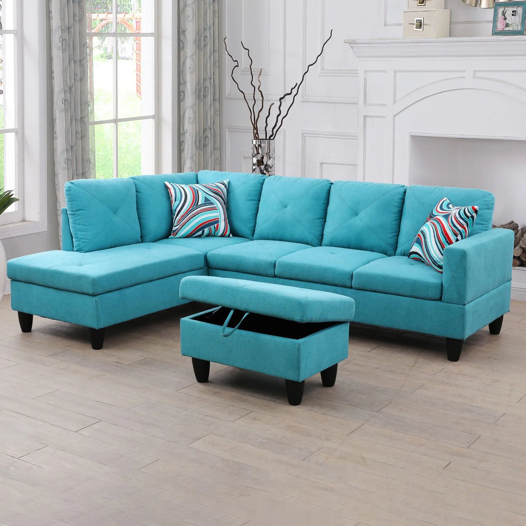 Linen L-Shape Sectional Sofa C815
