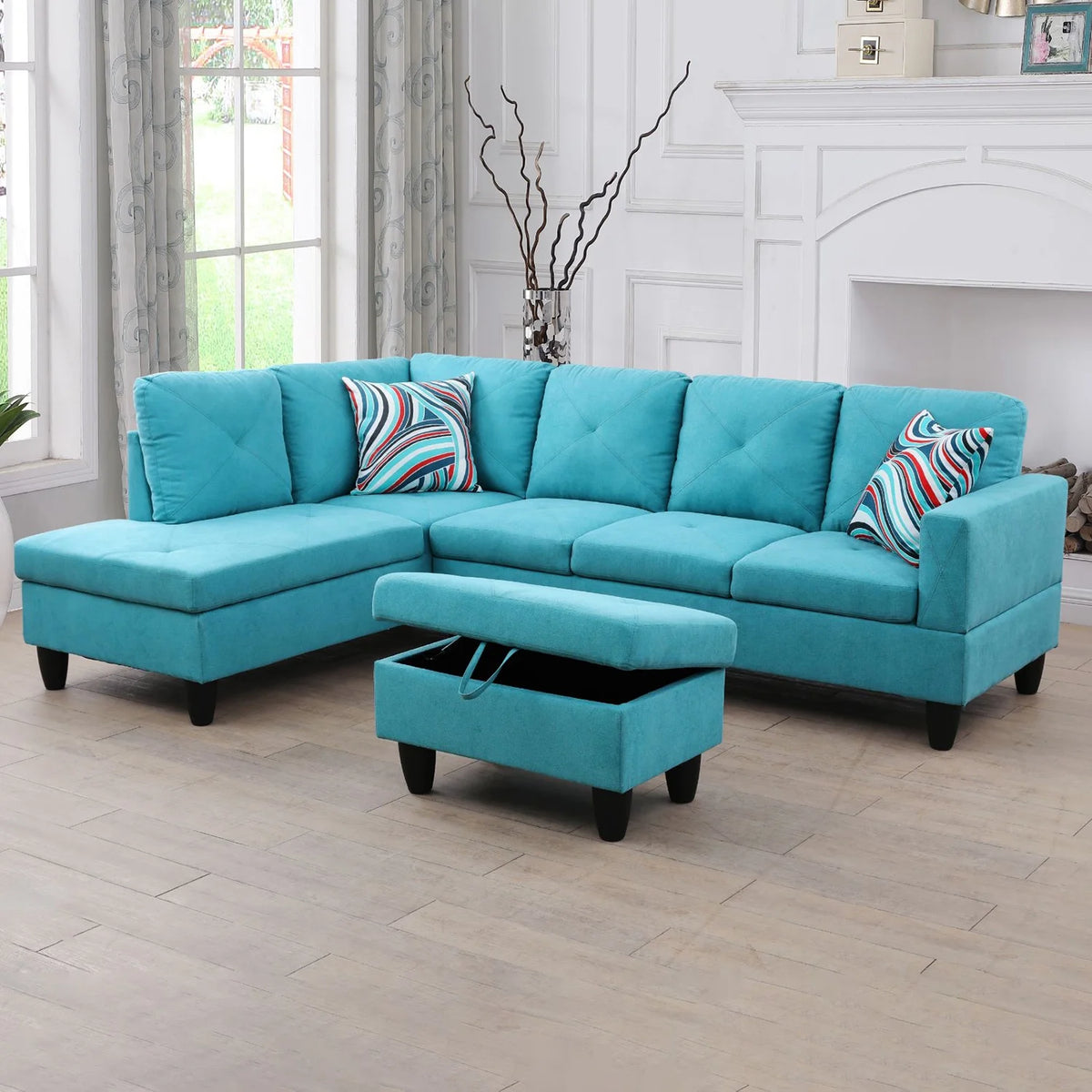Linen L-Shape Sectional Sofa C815