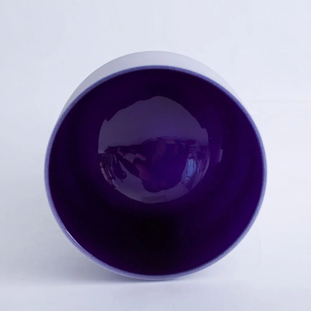Indigo Quartz Frosted Crystal Singing Bowl 8 inch P113