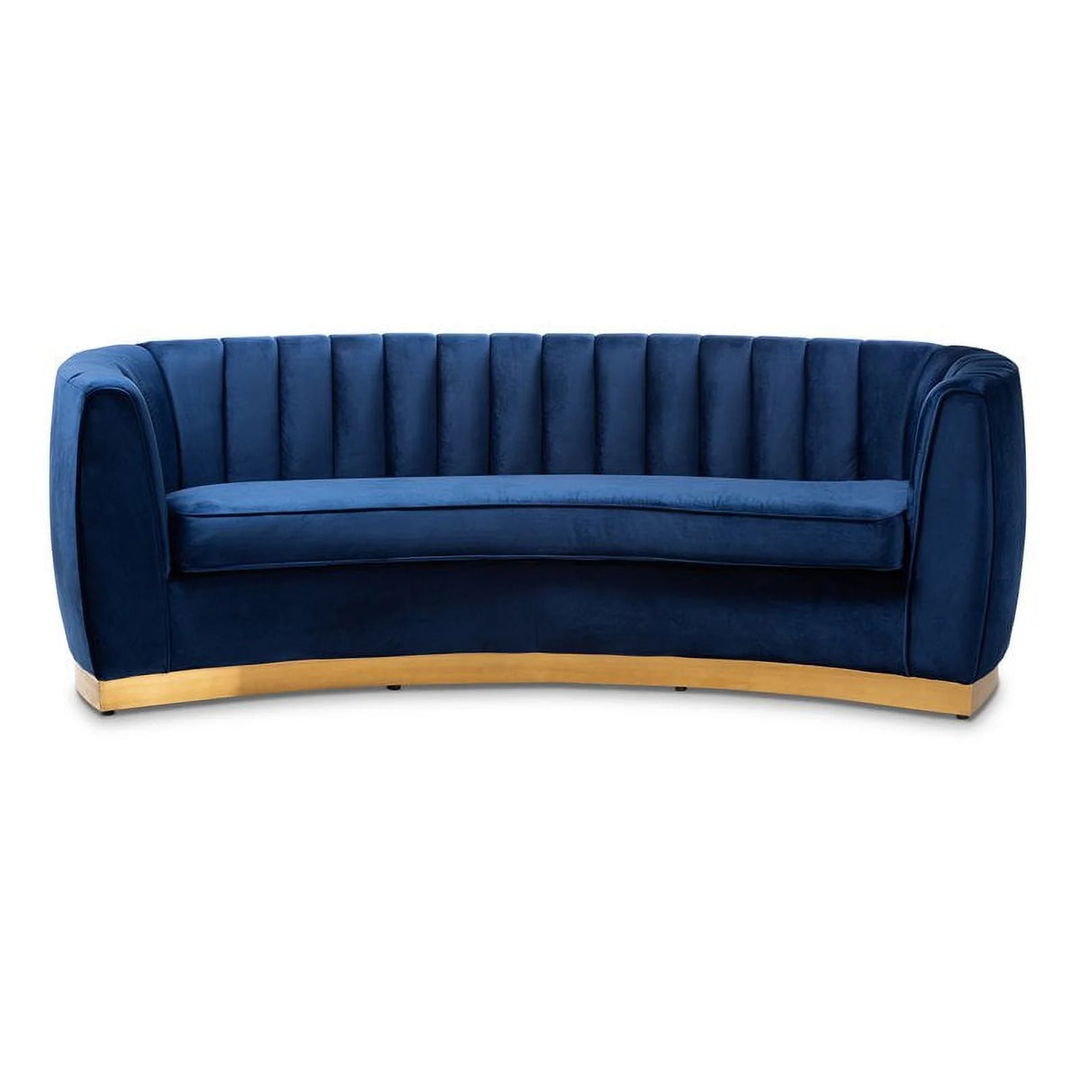 Mid-Century Velvet Upholstered Sofa O6243