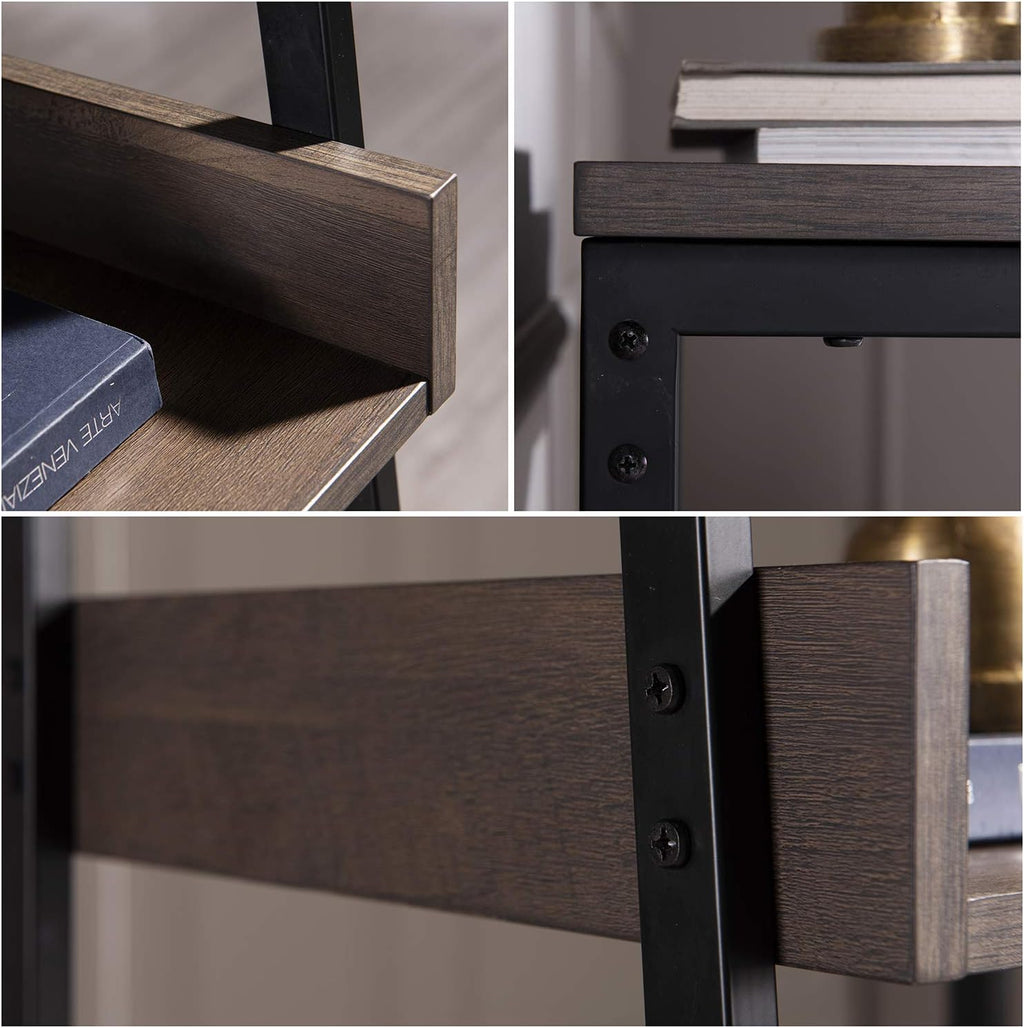 Smoky Oak Bookcase with Storage Shelf and Drawer M9033