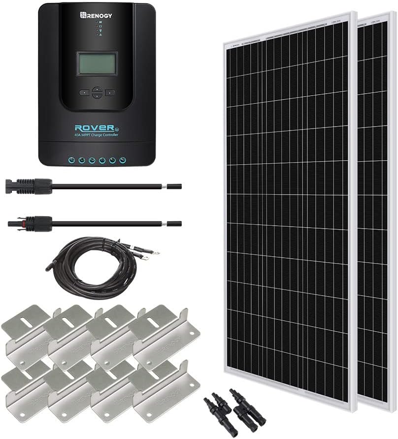 200 Watt 12 Volt Monocrystalline Solar Panel Starter Kit with 30A PWM Charge Controller P96350
