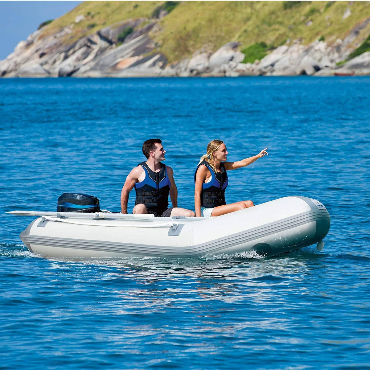 2 Person Inflatable Boat Set with Oars & Pump N683791