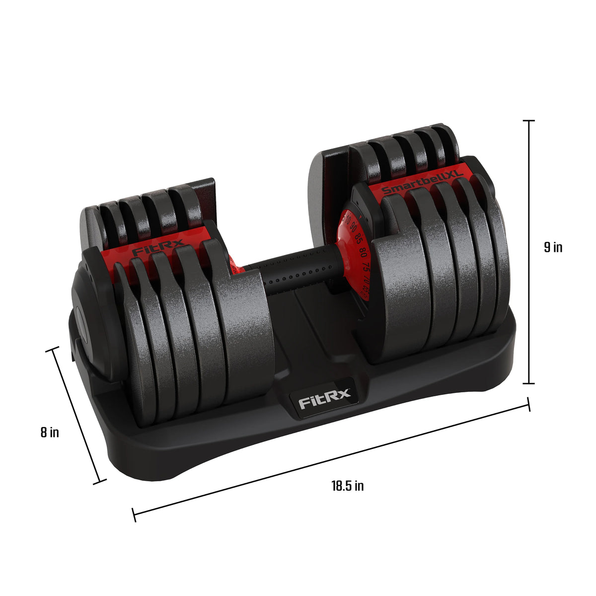 Adjustable Dumbbell 10-90 lbs Black X61625