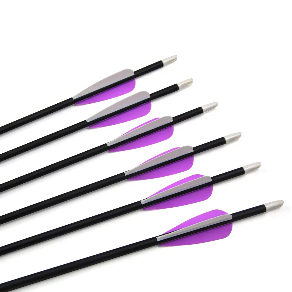 32 inch Mixed Carbon Hunting Arrows Pack of 12 Y6614
