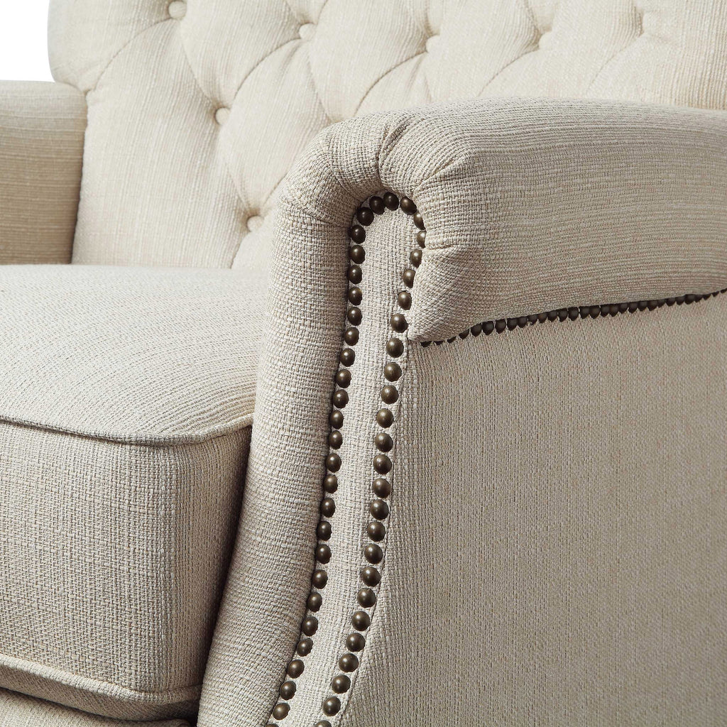 Gray Fabric Upholstery Push Back Recliner X225008